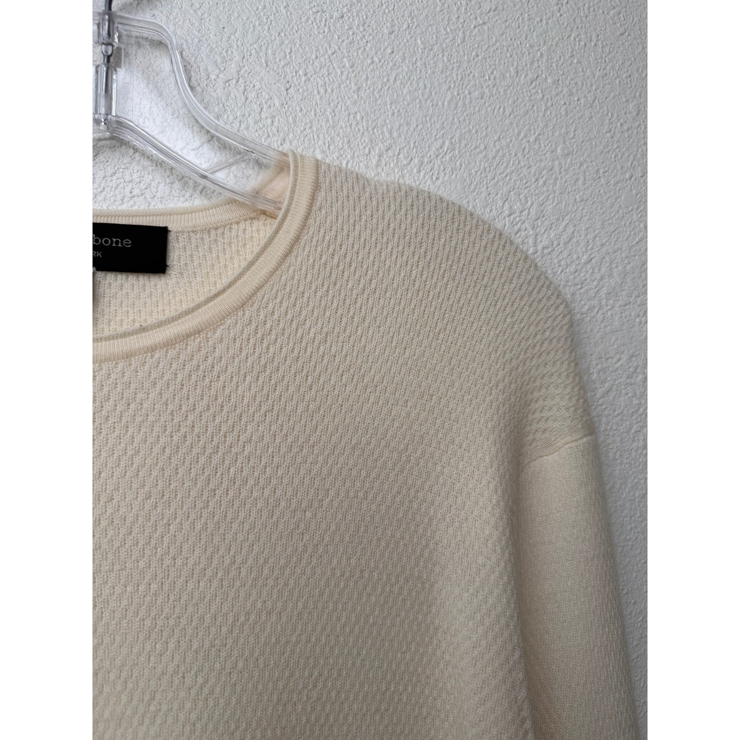 Rag & Bone Cream Waffle Knit Sweater Women’s L