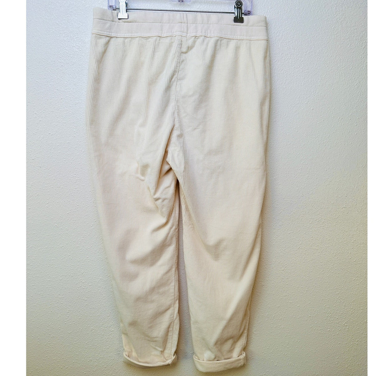 NWT James Perse Cream Ribbed Velour Jogger Unisex US S