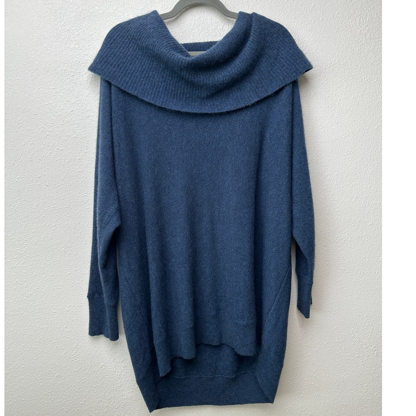 Halogen Cashmere Sweater Blue 2X Off Shoulder Tunic