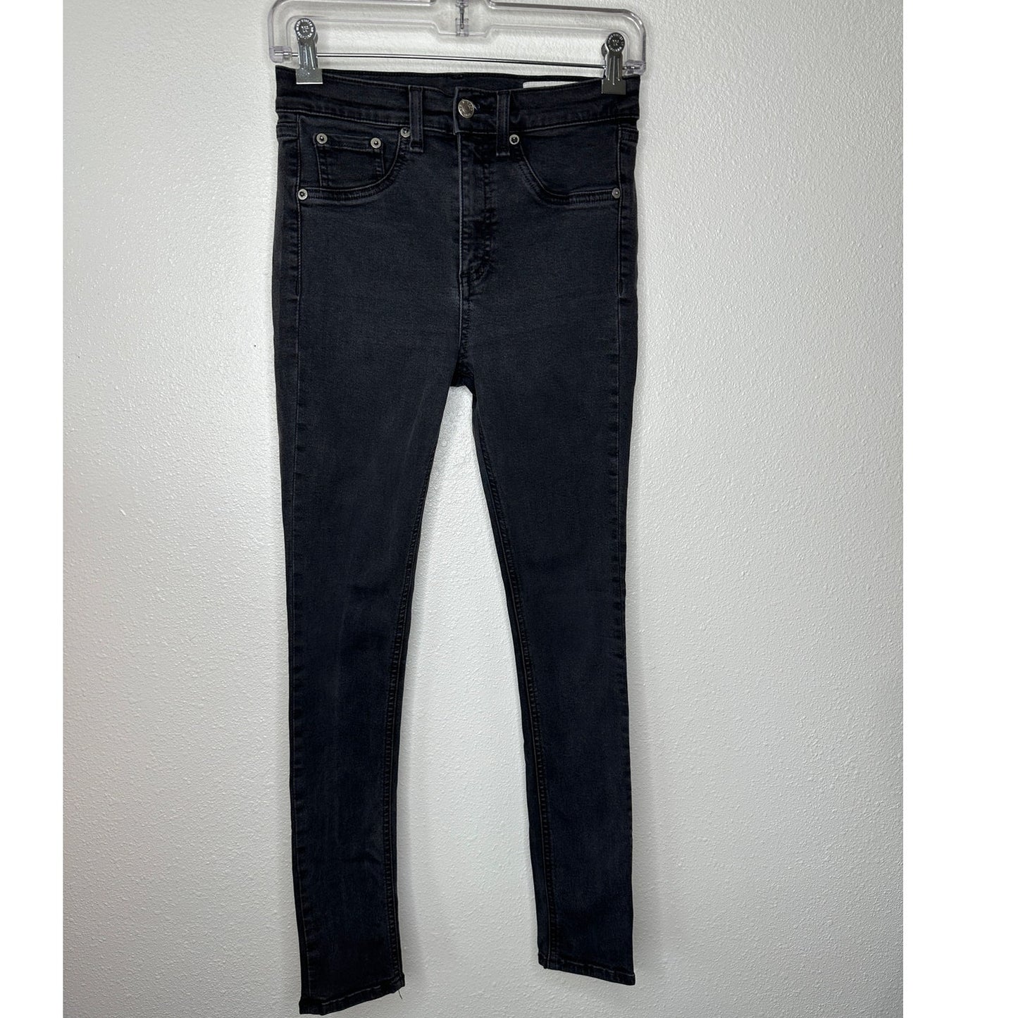 Rag & Bone Dark Gray High Rise Ankle Skinny Jeans 26