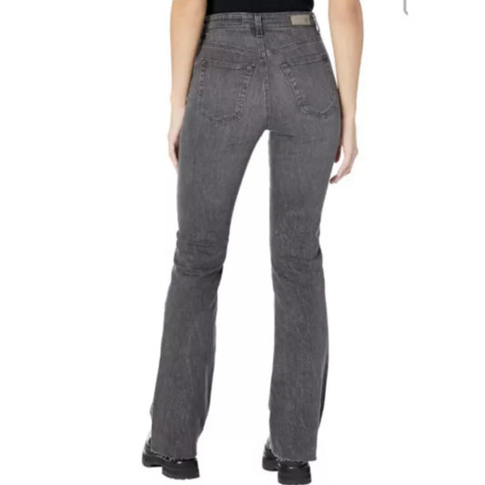 AG Black Alexxis Boot High Rise Vintage Boot Jeans Raw Hem 31