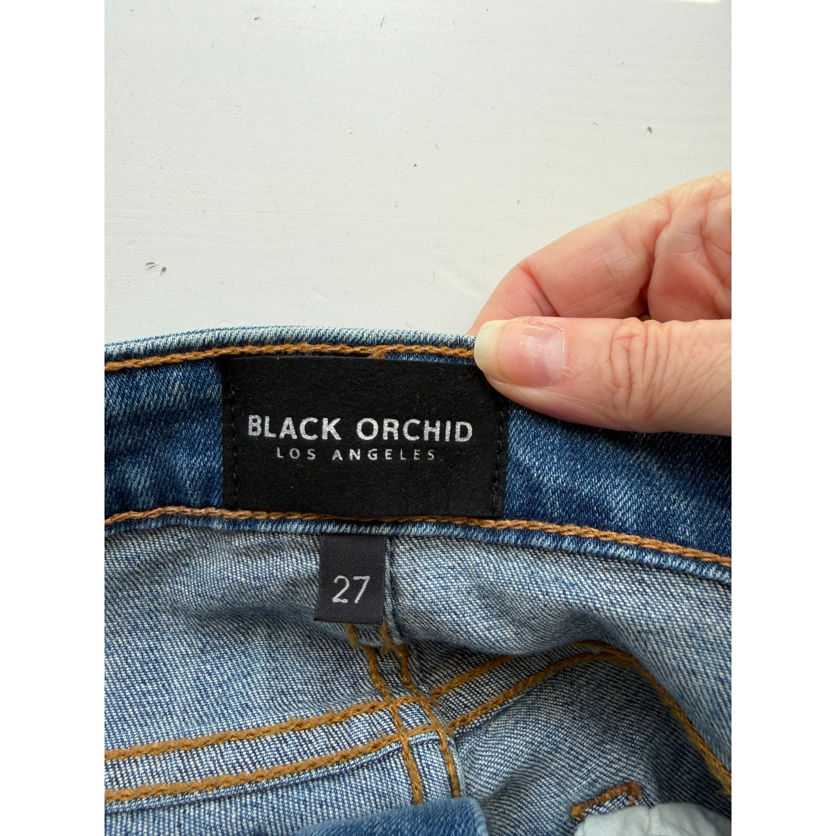 NWT Black Orchid Denim Chrissy Kick Flare Jeans US 27 Blue