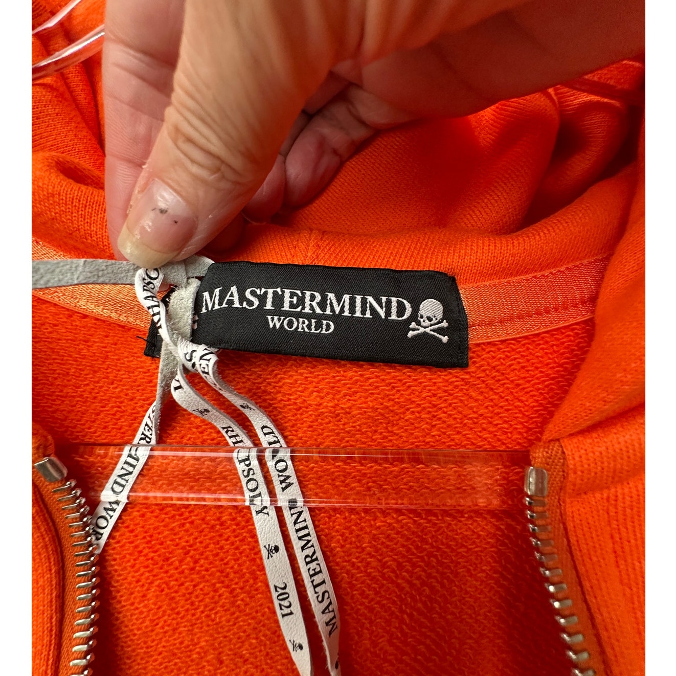 NWT Mastermind World Orange Multi-Pocket Utility Zip Hoodie Men’s M