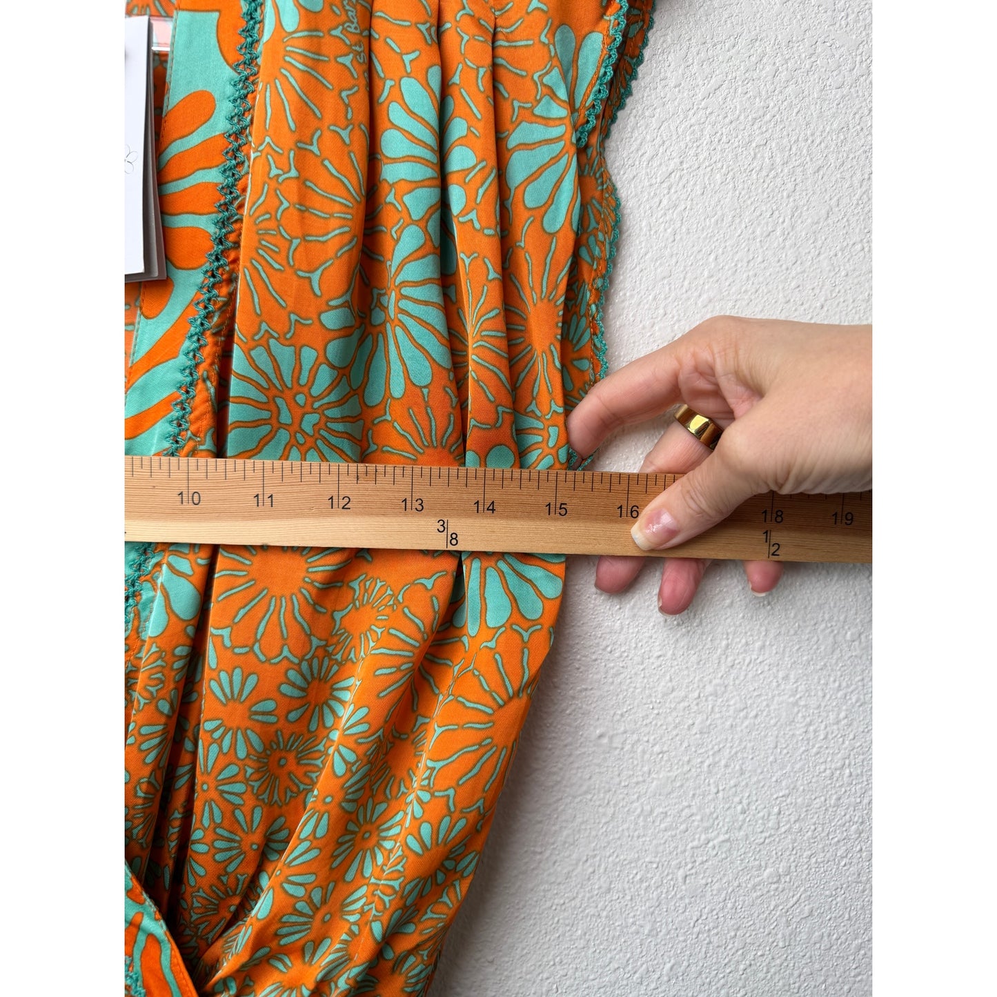 NWT Poupette St Barth Anaik Orange Green Womens Jumpsuit S
