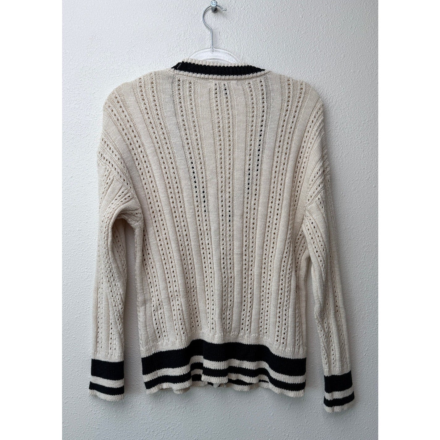 Sanctuary Sport Stripe Cream Black Cardigan US XS