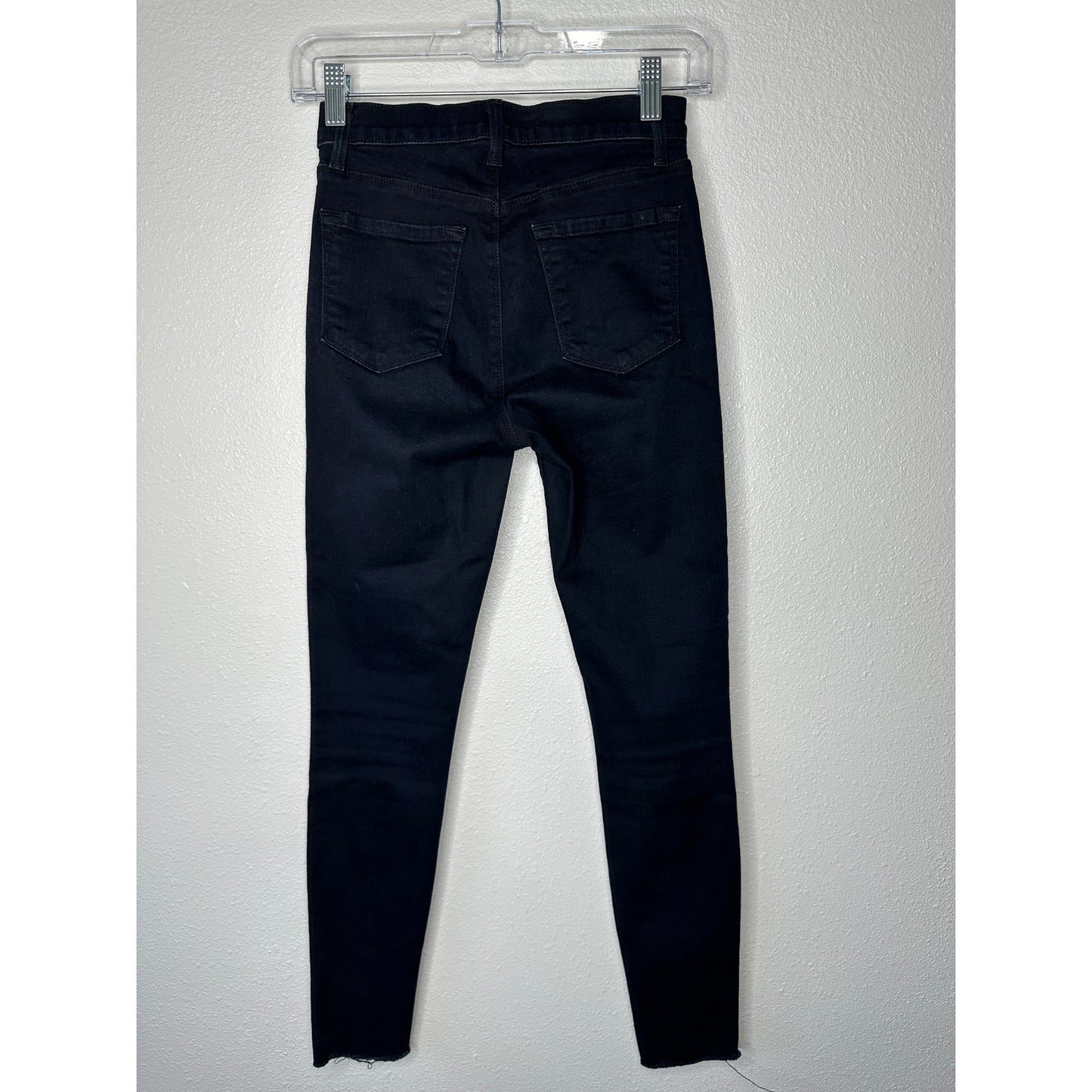 J Brand Alana Dark Blue Mercy Distressed Knee Raw Hem Skinny Jeans 24