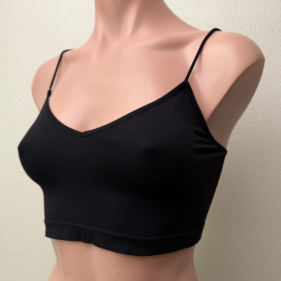 Free People Intimately Black V-Neck Spaghetti Strap Bralette XS/S