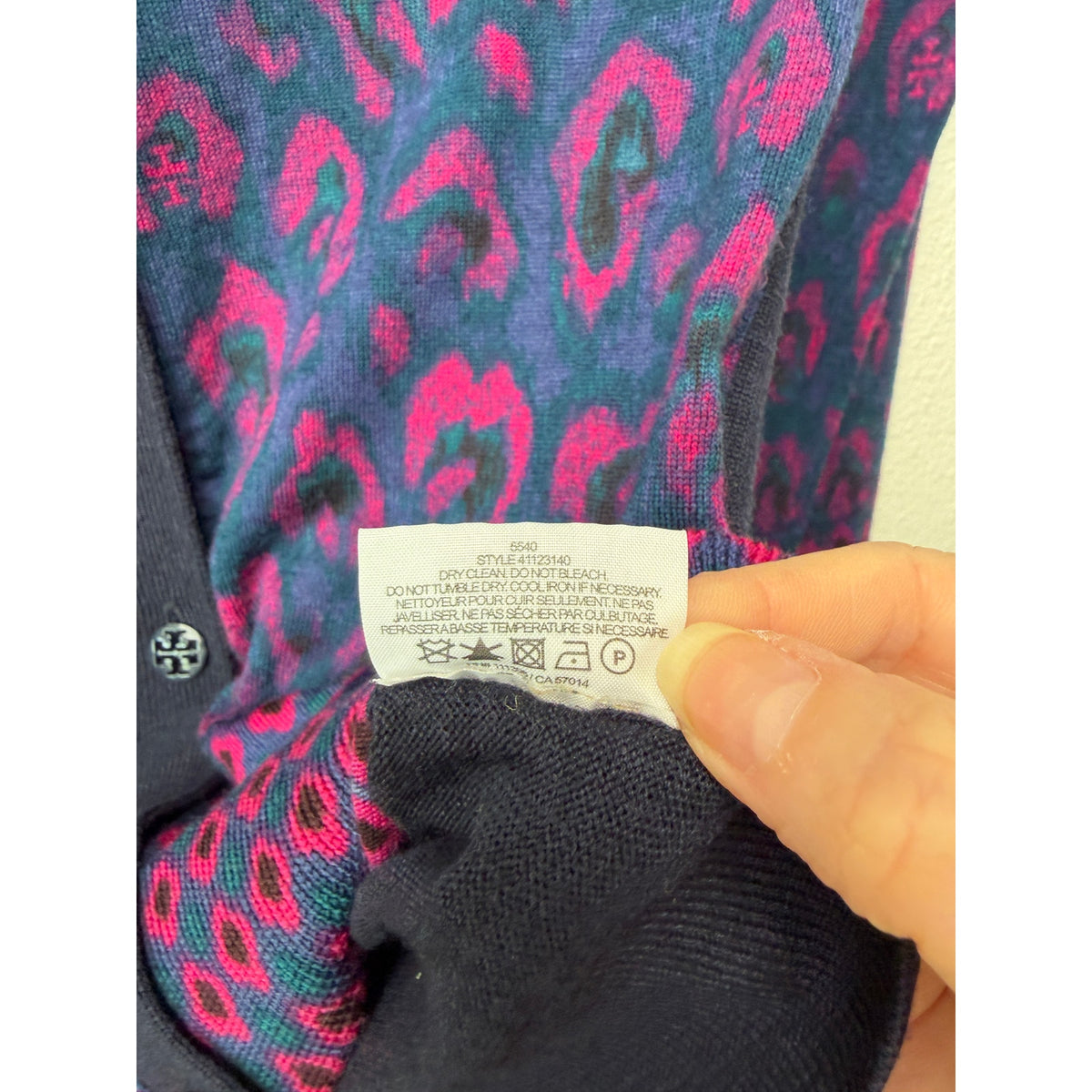 Tory Burch Brady Wool Cardigan Women XS Multicolor