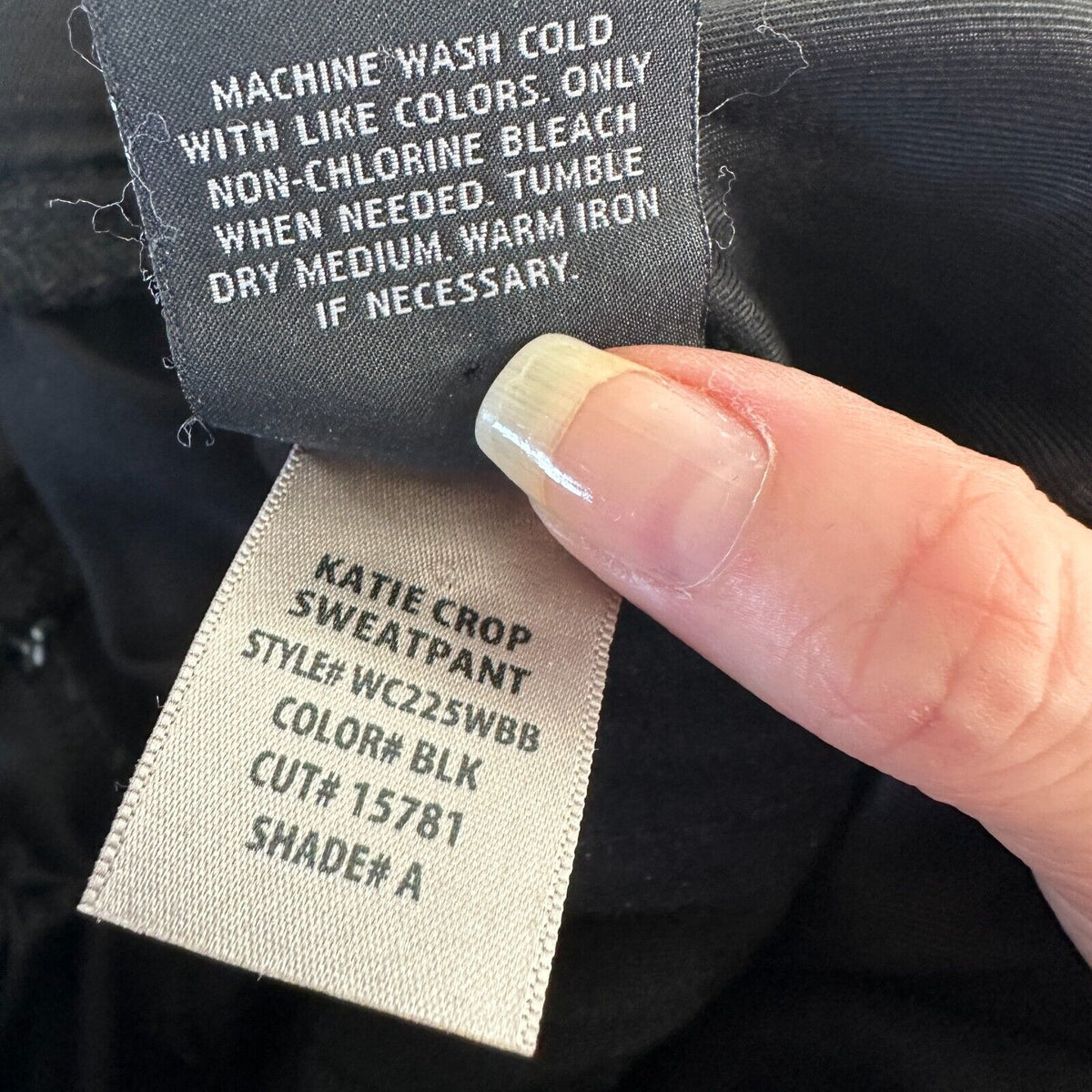 Revolve Hudson Katie Crop Black Sweatpant Jogger Zip Pocket Drawstring Pants 26