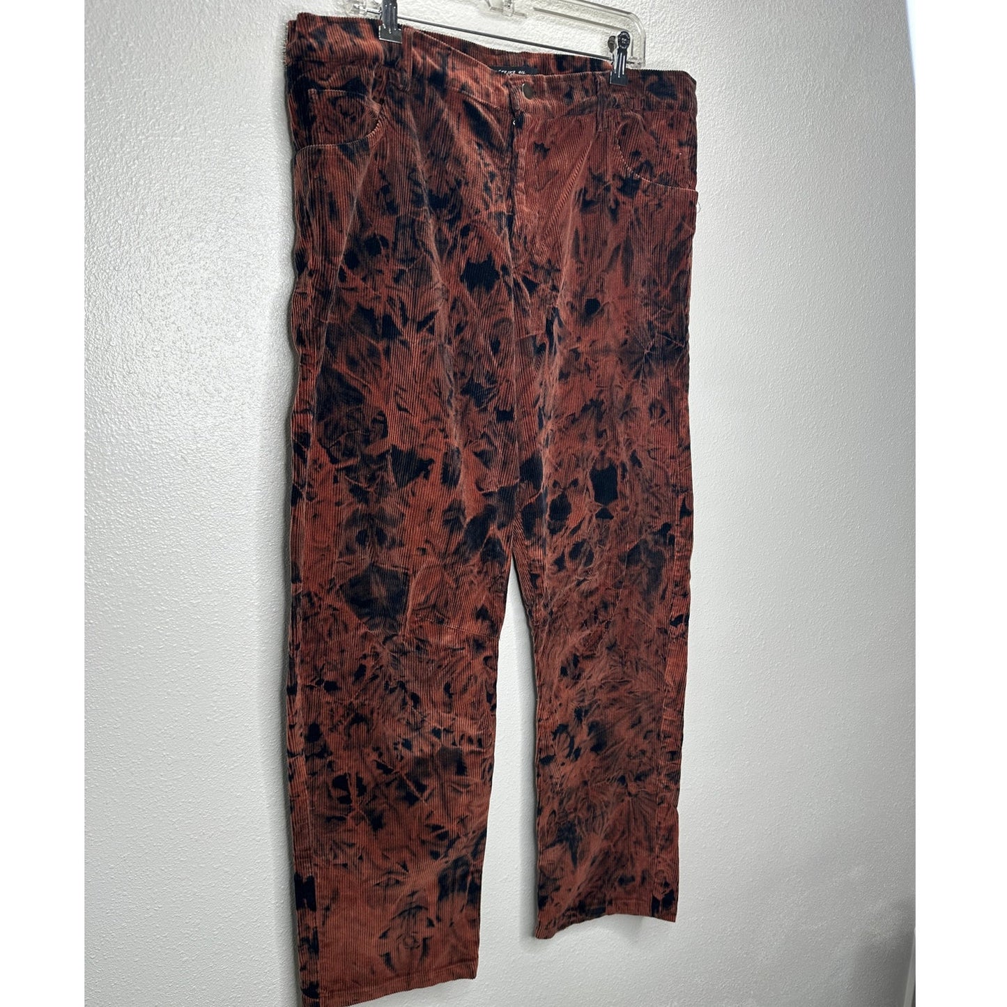 Strike Oil Rust & Black Tie Dye Corduroy 100% Cotton Pants 34