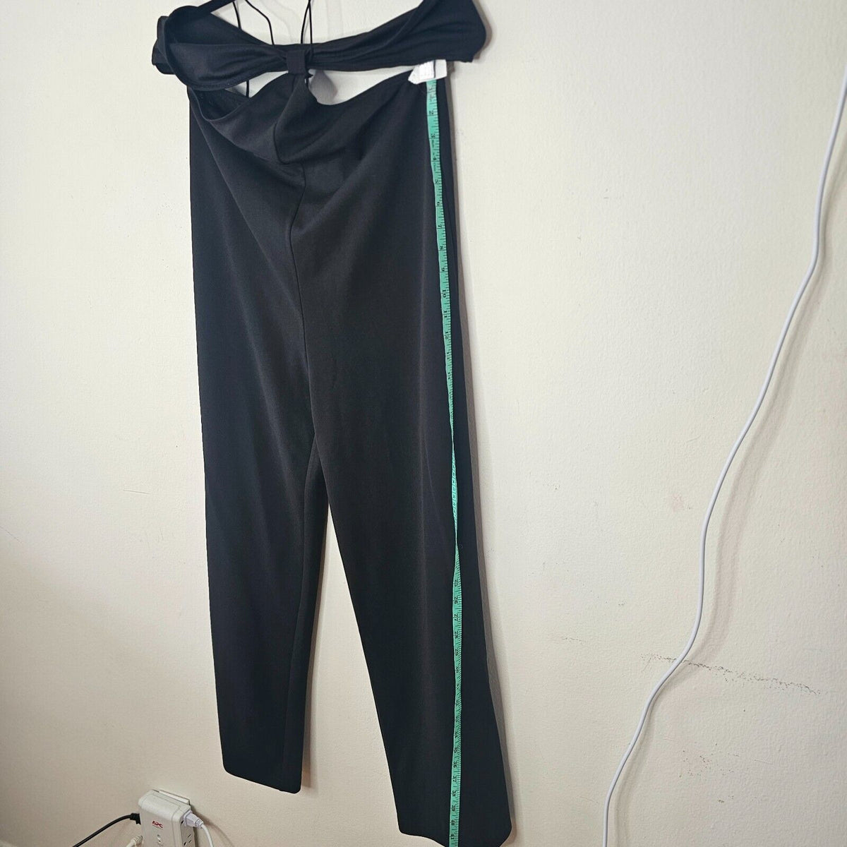 NWT Commense Hot Black Bandeau Top Open Sides Wide Leg Jumpsuit One-Piece XL