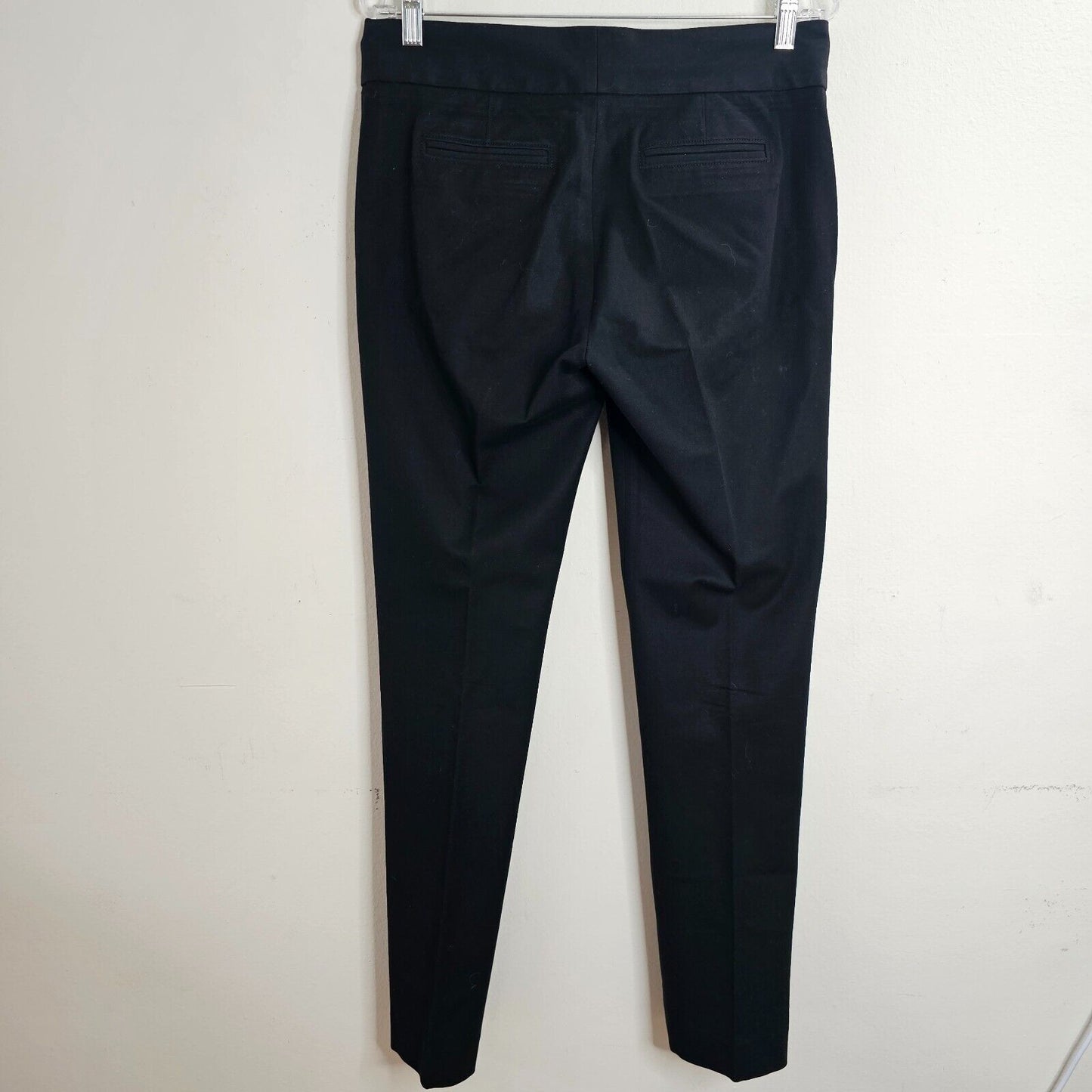Banana Republic Black Martin Fit Stretch Chino Trouser Long Pants Zip Pocket 8