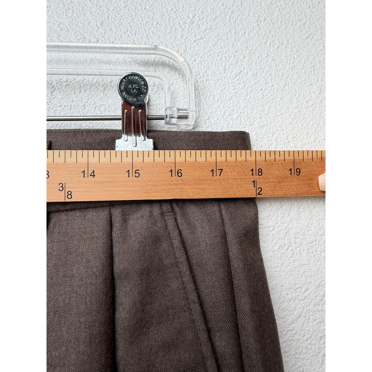 California Arts Brown Wool Pleated Trousers Men 34
