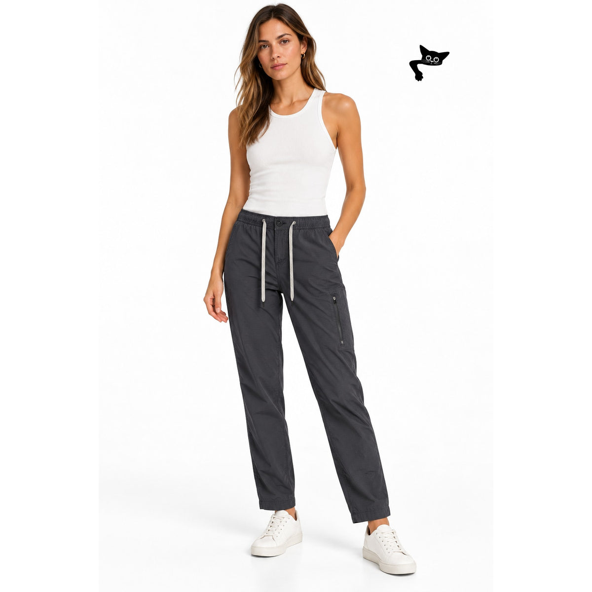 Vuori Ripstop Jogger Pants Charcoal Gray Utility Women's US S
