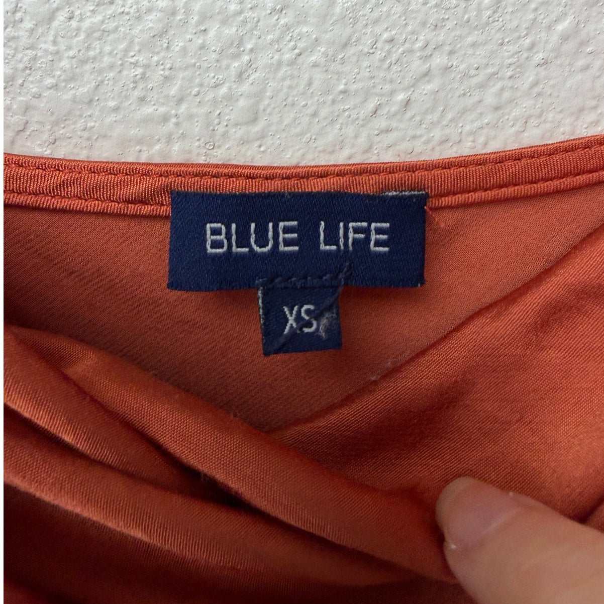 Blue Life Rust Cowl Neck Cami Top XS 100% Viscose Made USA