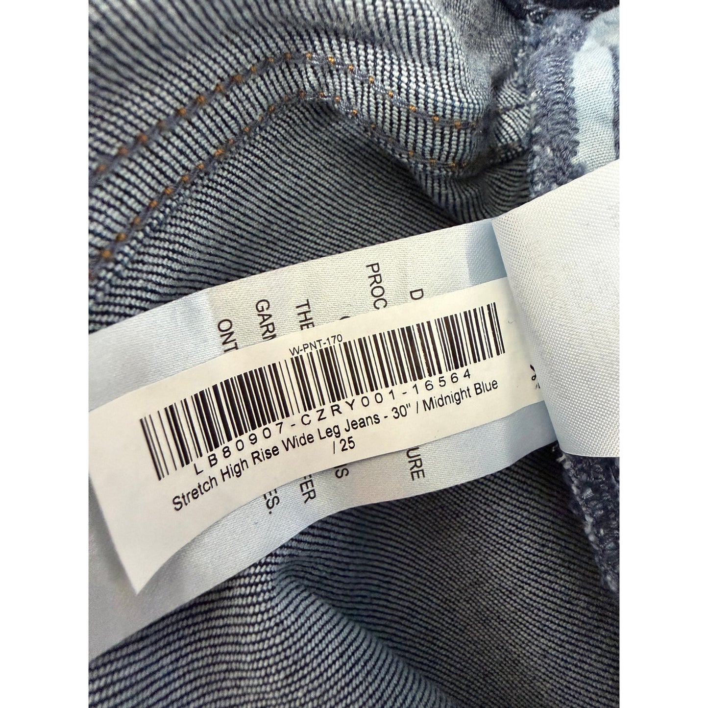 NWT Quince Bella Midnight Blue Wide Leg Jeans 25