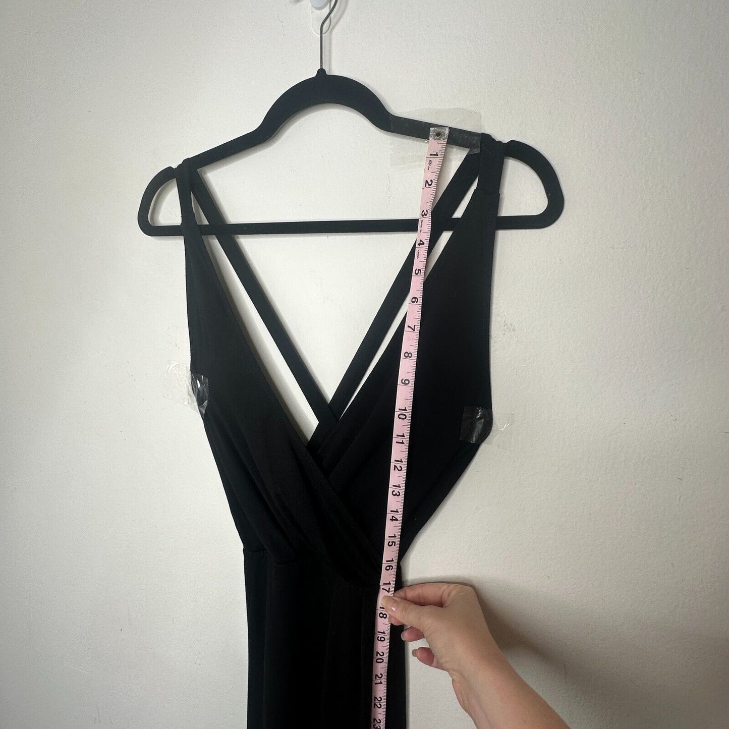 Reformation Sexy Black Vienna Maxi Deep-V Front Criss Cross Back High Slit XS