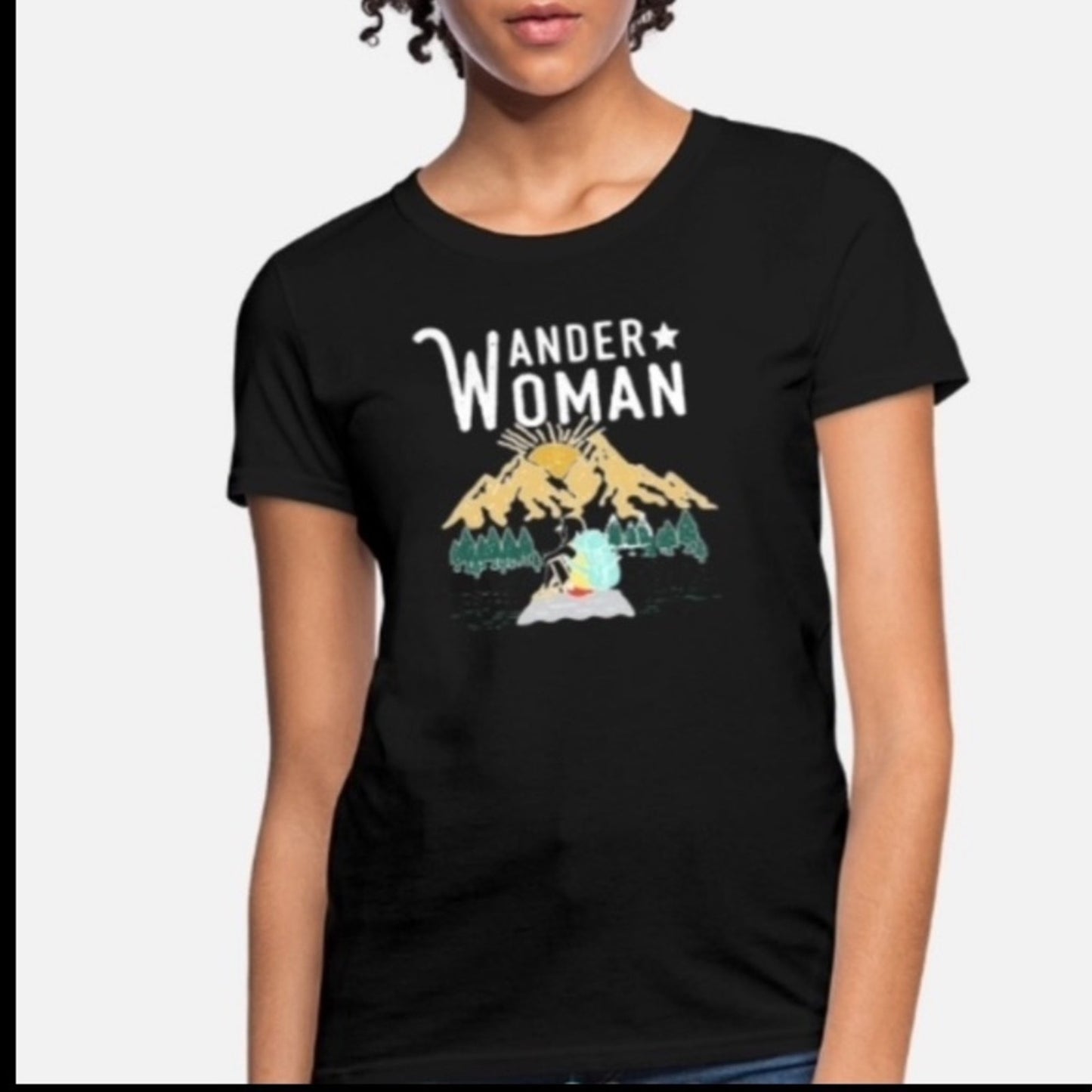 Wander Woman GLT Travel Graphic Shirt Top WW Small