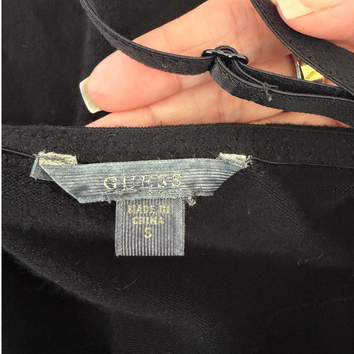 GUESS Black Lace Bodycon Mini Dress Sheer Mesh Corset Size S
