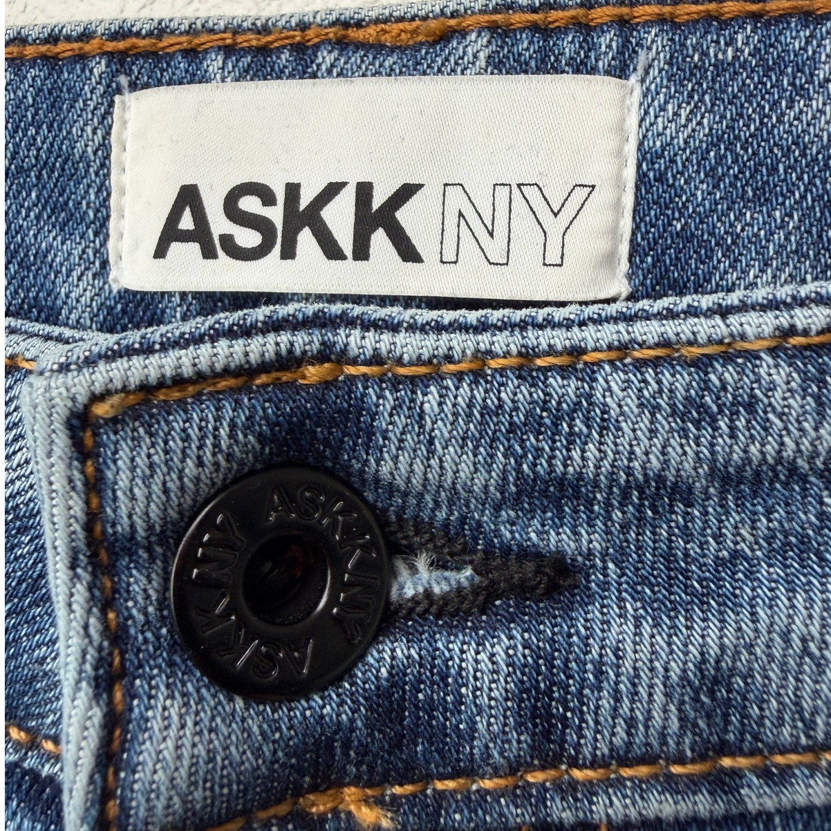 ASKK NY Juniper Jeans Blue Womens 27 Wide Leg