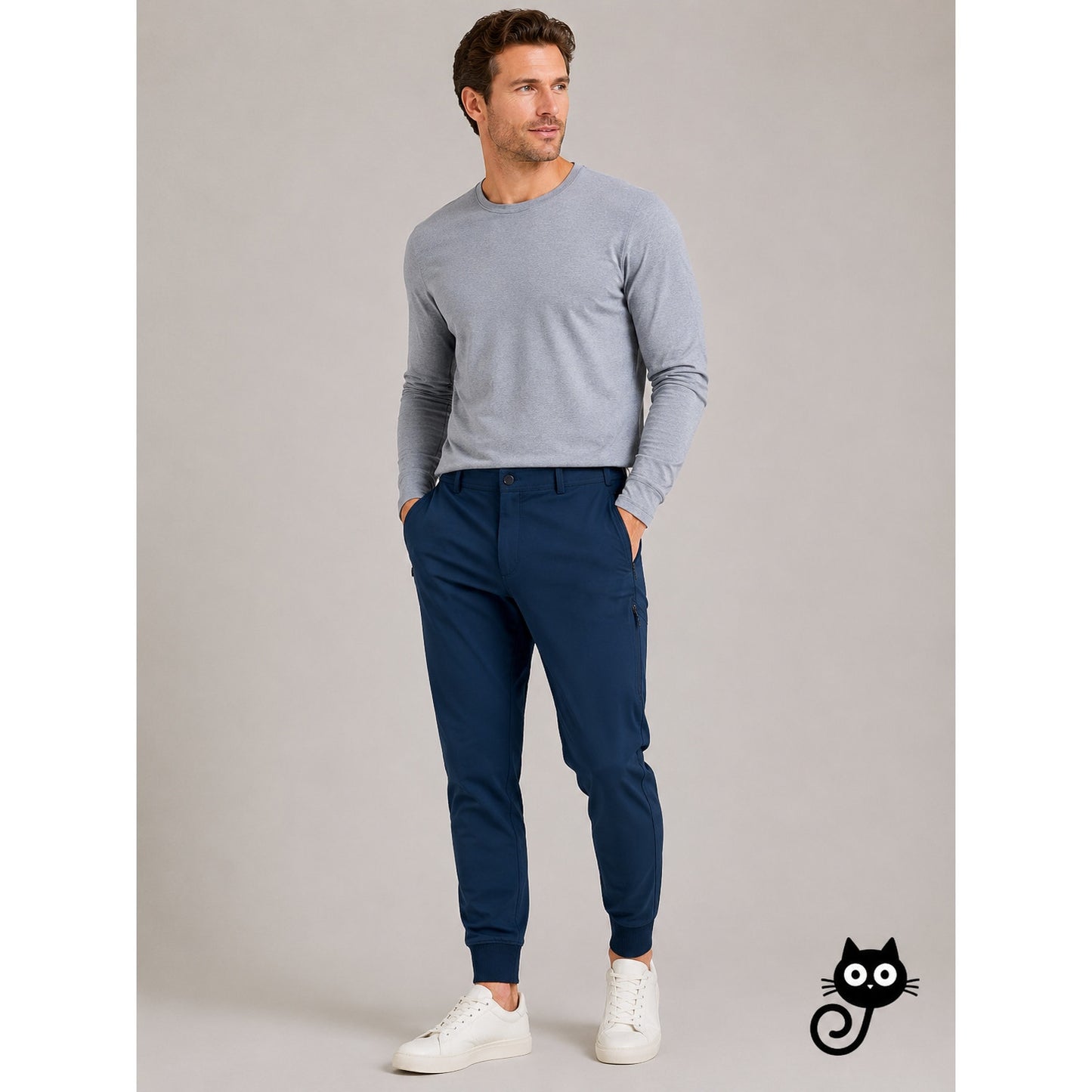 Mack Weldon Navy Blue Radius Flex Jogger Chino Pants L