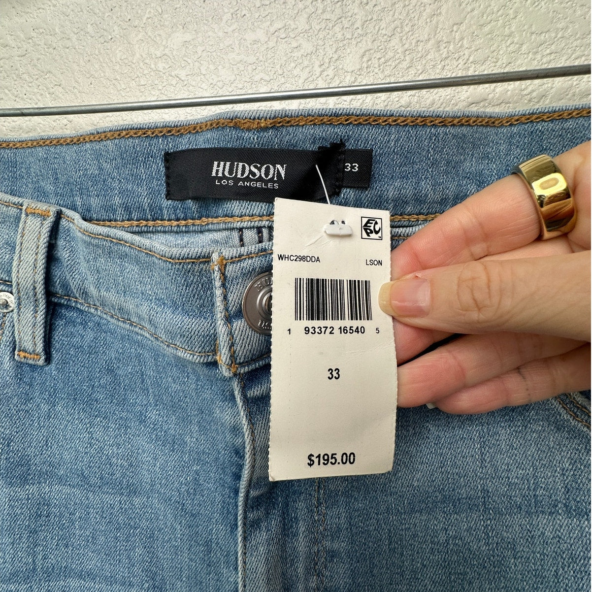 NWT Hudson Barbara High Waist Crop Straight Jeans Blue Women’s 33