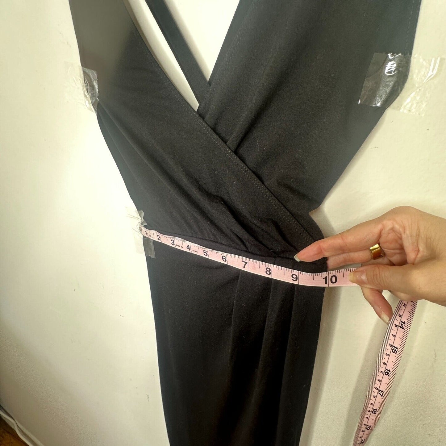 Reformation Sexy Black Vienna Maxi Deep-V Front Criss Cross Back High Slit XS