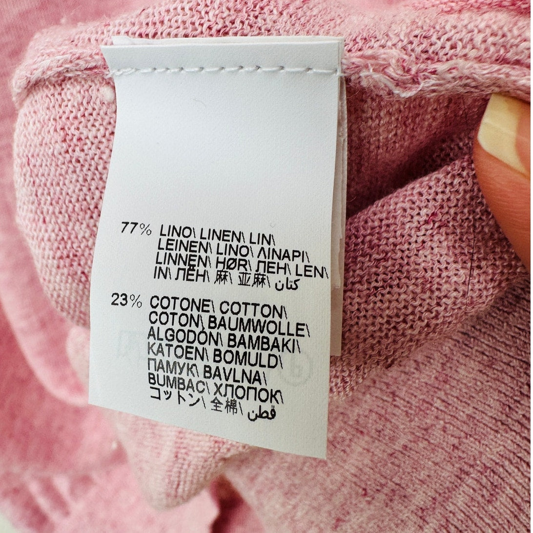 Brunello Cucinelli Polo Pink Men US XL Linen Knit