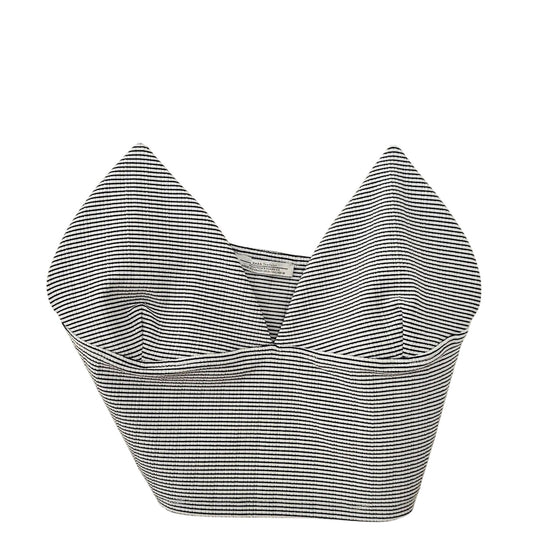 Zara Navy & White Stripe Spaghetti Strap VNeck Bralette Style Crop Top Large