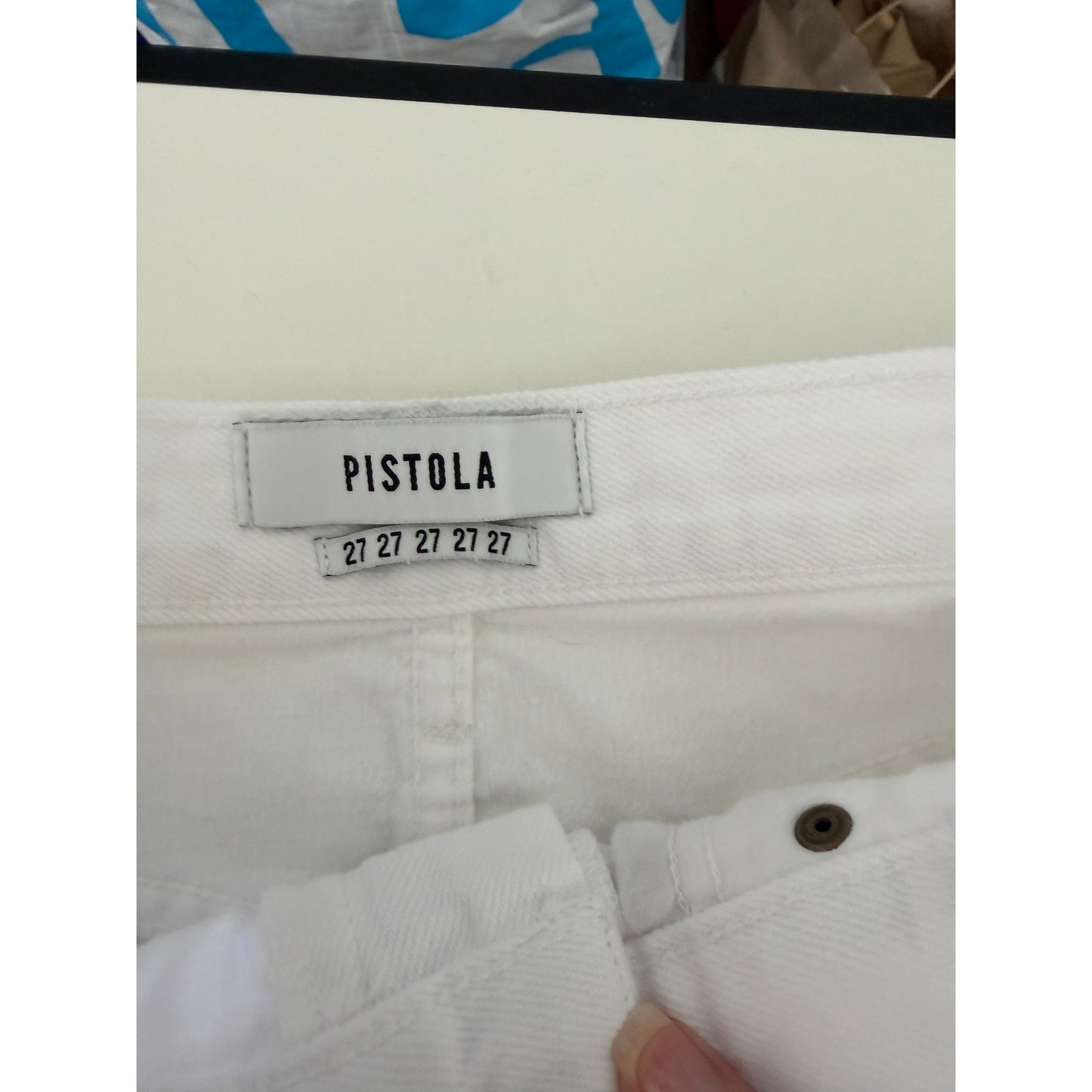 Pistola White Denim Shorts Womens US 27 Cutoff