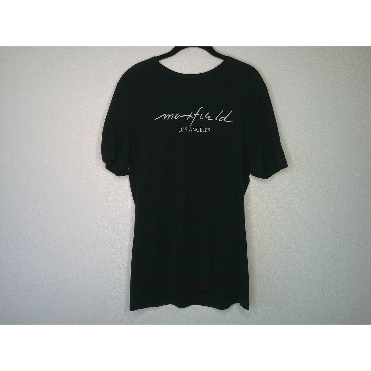 Maxfield Black Round Neck Short Sleeve Tee White Maxfield Los Angeles Logo M