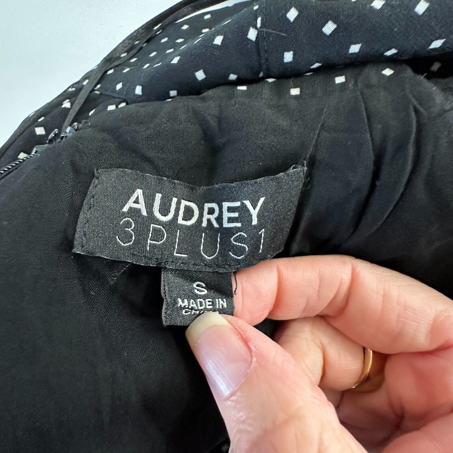 Audrey Halterneck Black White Polka Dot Open Tie Back Pleat Wide Leg Jumpsuit S