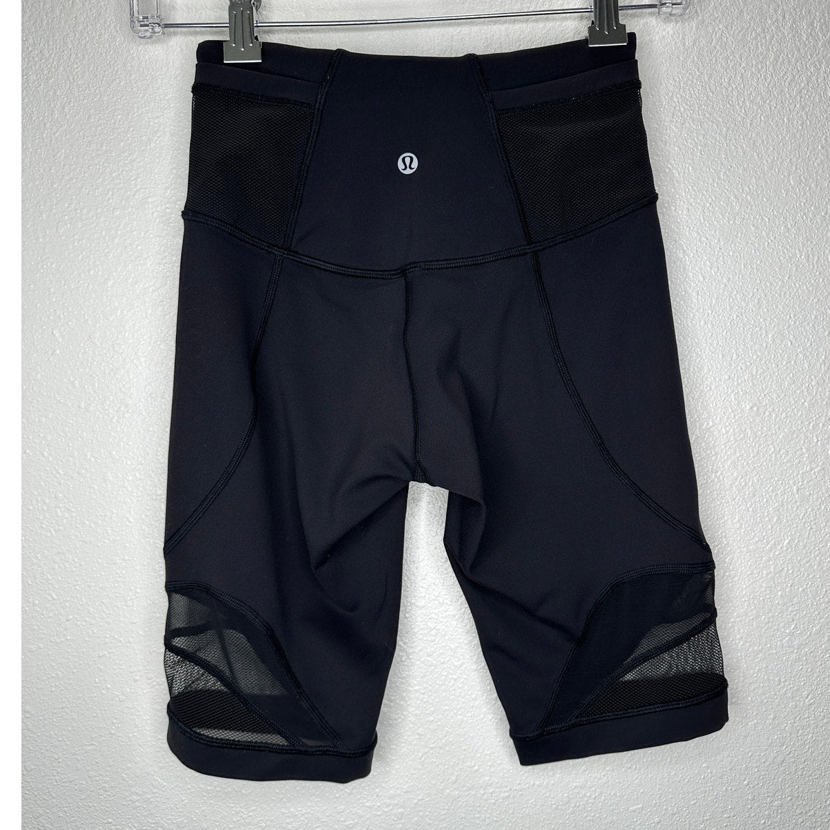 Lululemon Black Forget The Sweat Mesh Biker Shorts 4