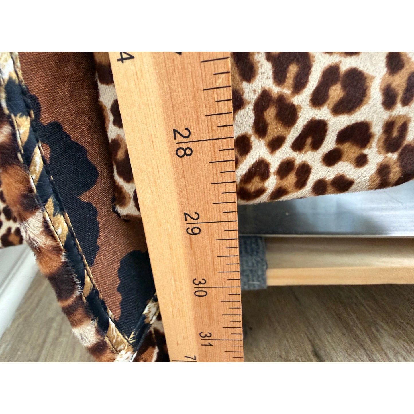 Alexx Brown Leopard Calf Hair Maxi Coat Women's US L/XL