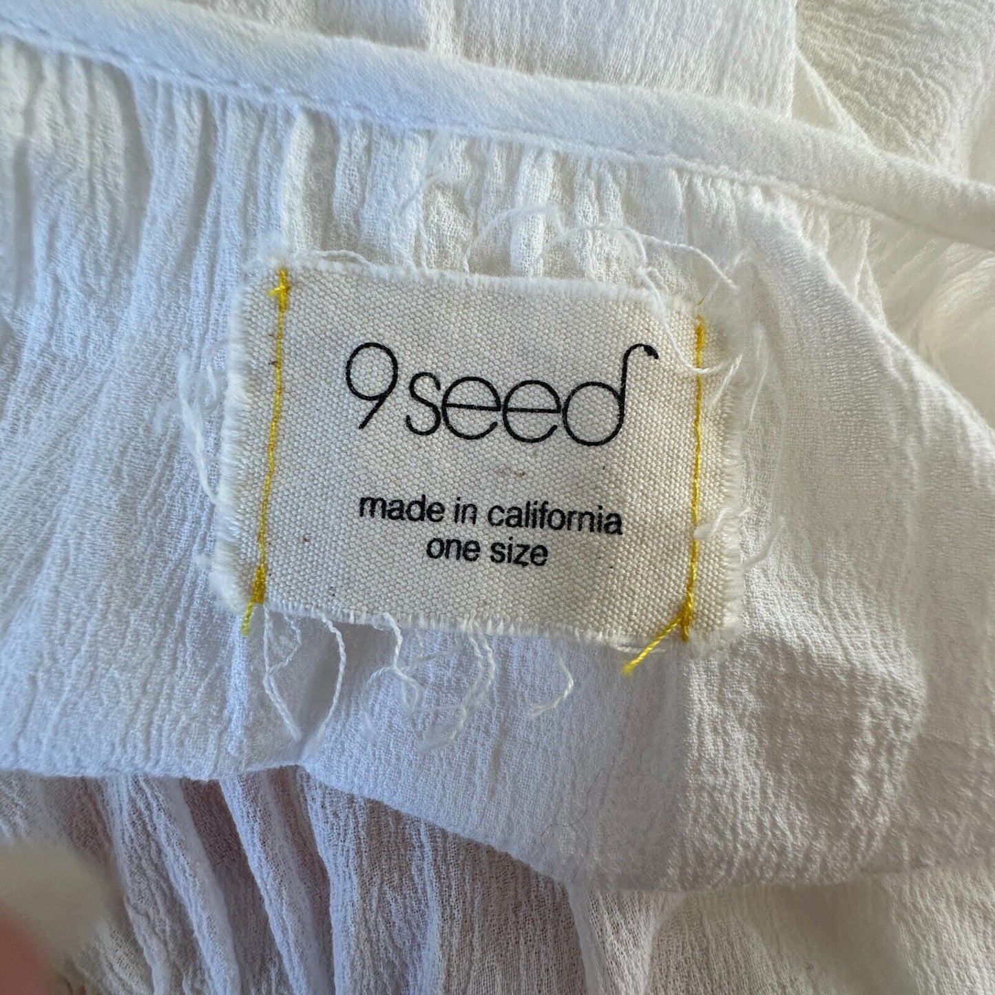 9 Seed St Tropez Cute Rainbow Zig Zag Trim Flowy VNeck Mini Pleated Sun Dress OS