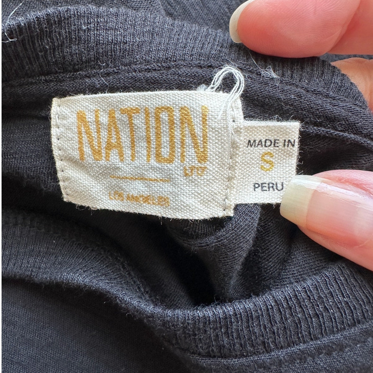 Nation Ltd Black Ruched Shoulder Tie Sleeveless Tank Top S