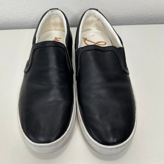 Sam Edelman Black Leather White Base Slip On Shoe 5