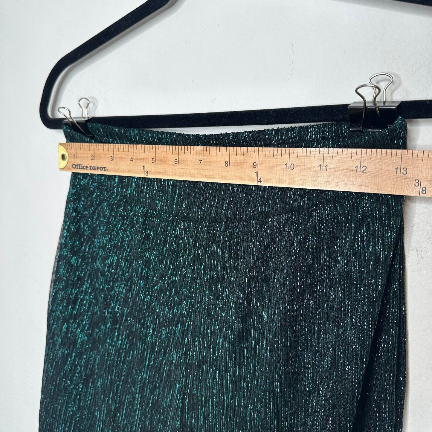 Bailey 44 Emerald Green Metallic Shimmer Pants With Undershorts Harem Legs Small