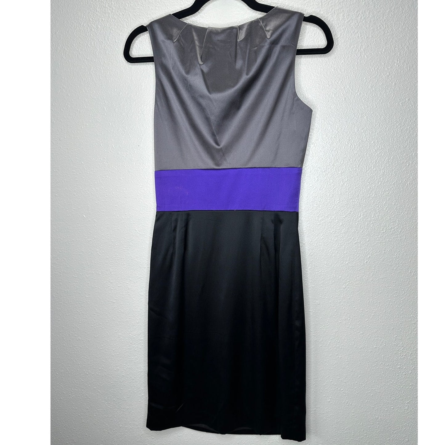 NWT Abaete Silk Gray Purple Black Camilla Sleeveless Colorblock Dress 2