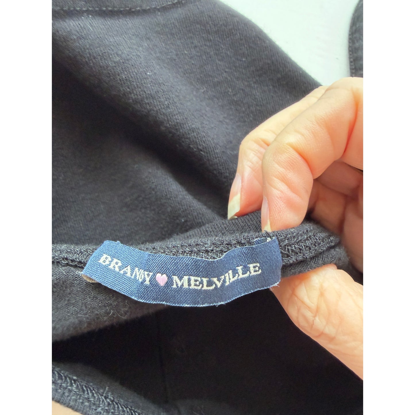 Brandy Melville Black Button Crop Tank Womens XS