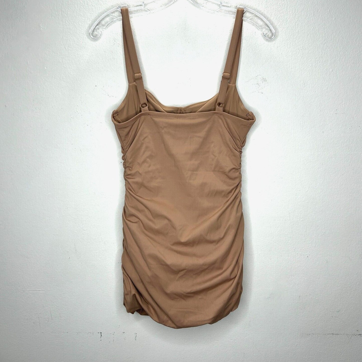 NWT Skims Sienna Tan Sculpting Ruched One Piece Bathing suit Swim Dress Small
