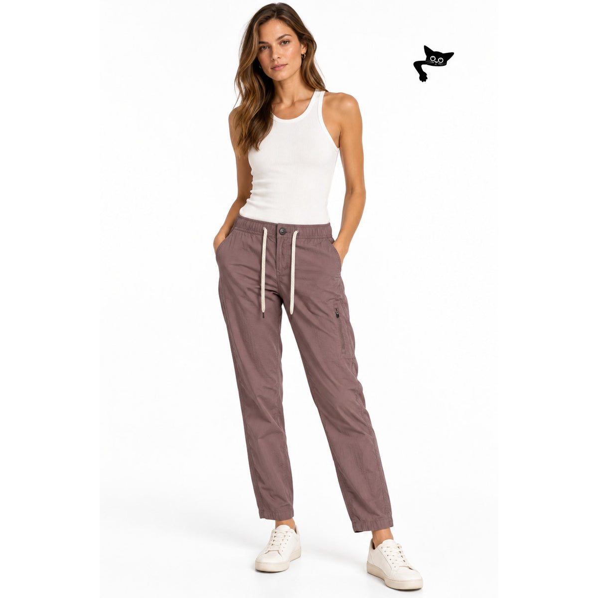 Vuori Ripstop Jogger Pants Muted Plum Brown Utility Women's US S
