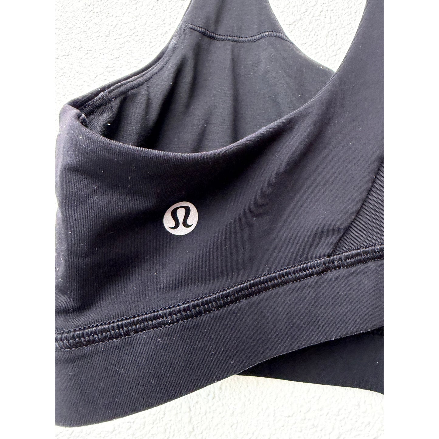 Lululemon Invigorate Black Mesh Racerback Sports Bra Size 10
