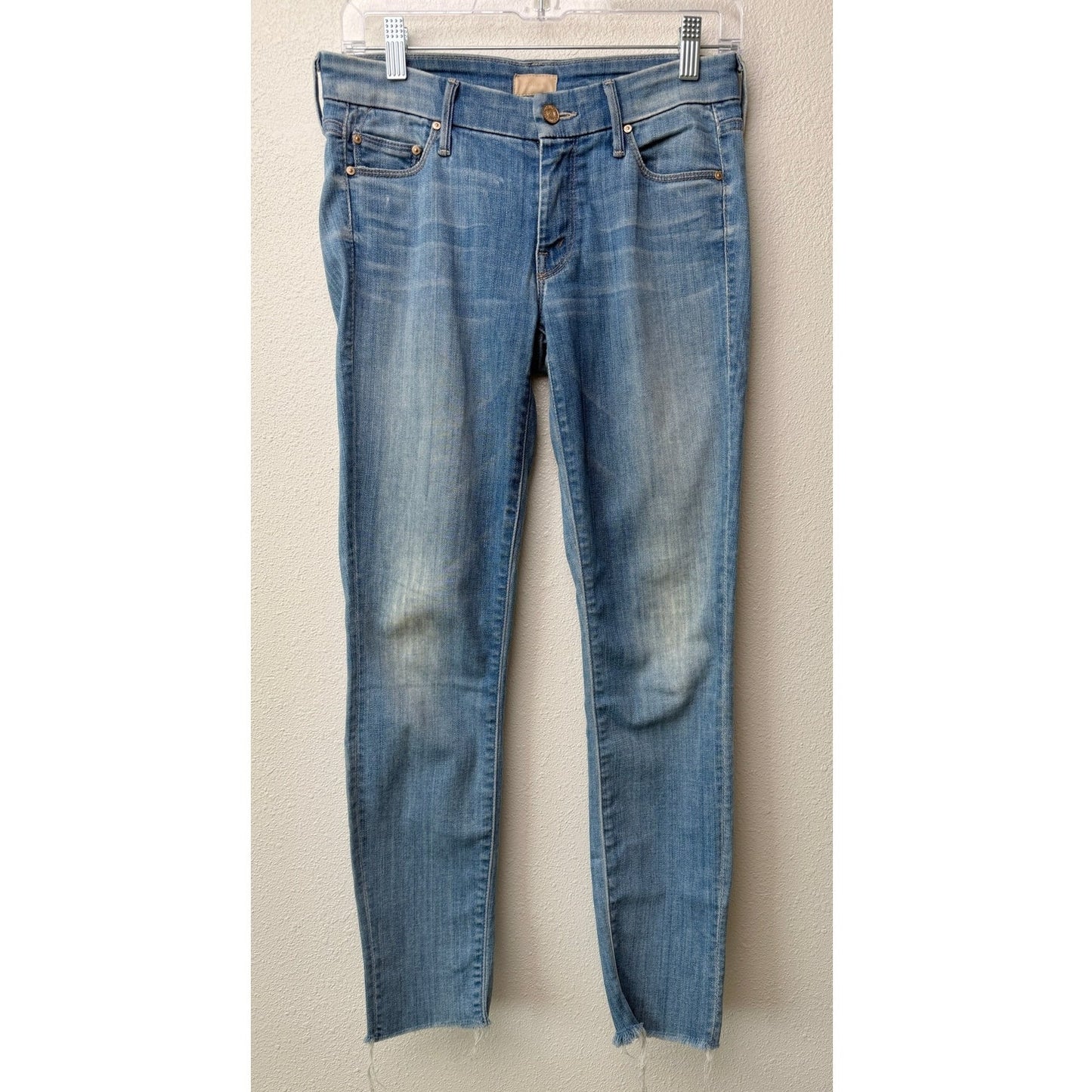 Mother The Looker Ankle Fray Blue Jeans Womens 26