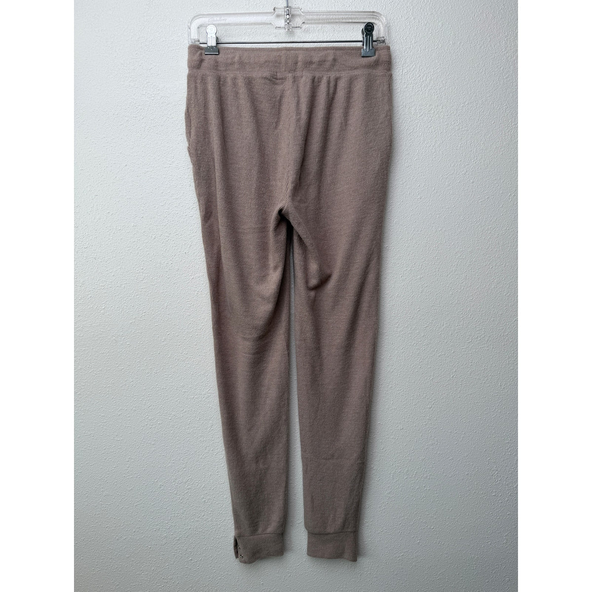 Z Supply Taupe Ribbed Knit Snap Ankle Jogger Pants Women's US XS