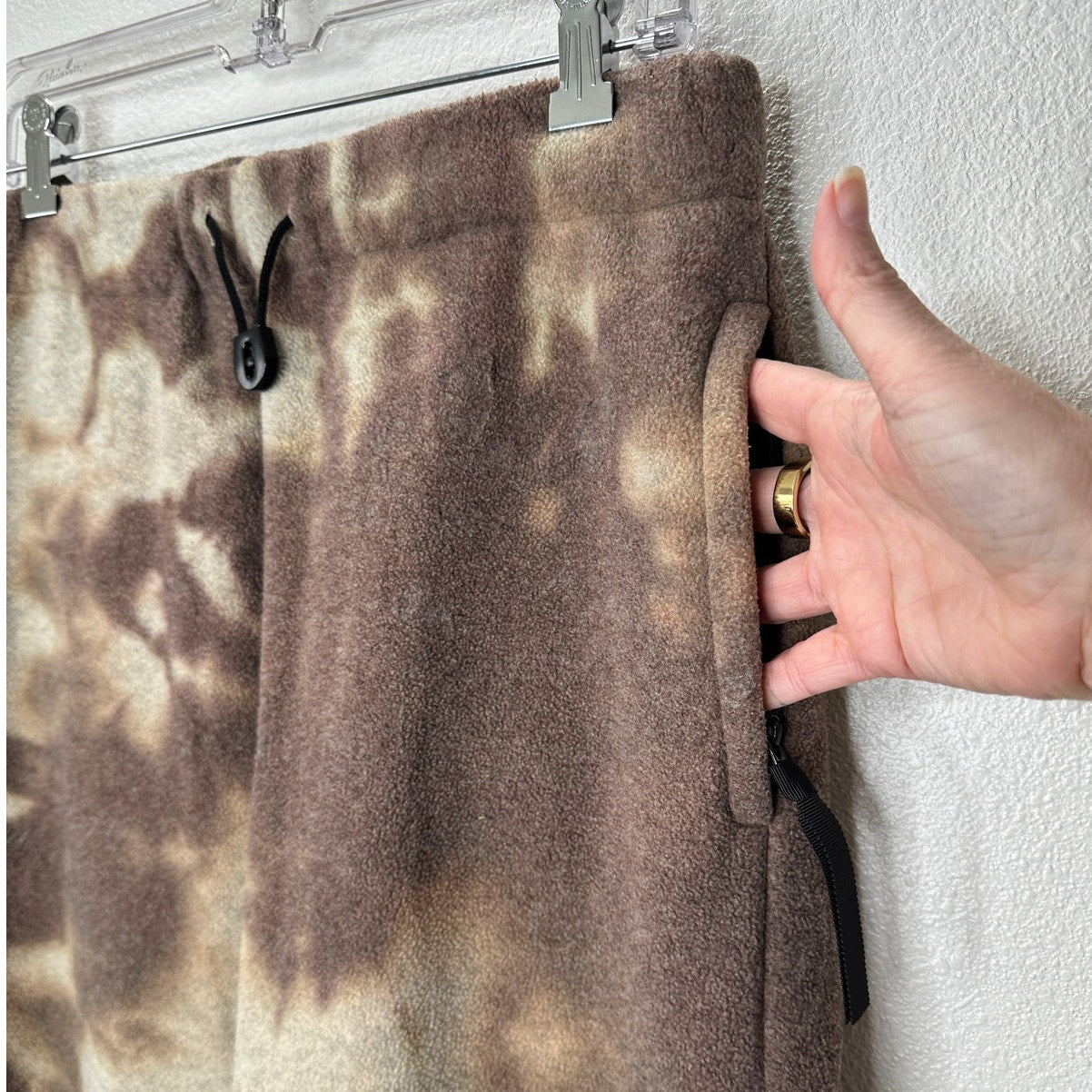 Kapital Peace Fleece Smoky Tan & Brown Tie Dye Easy Jogger Pant 3 Large