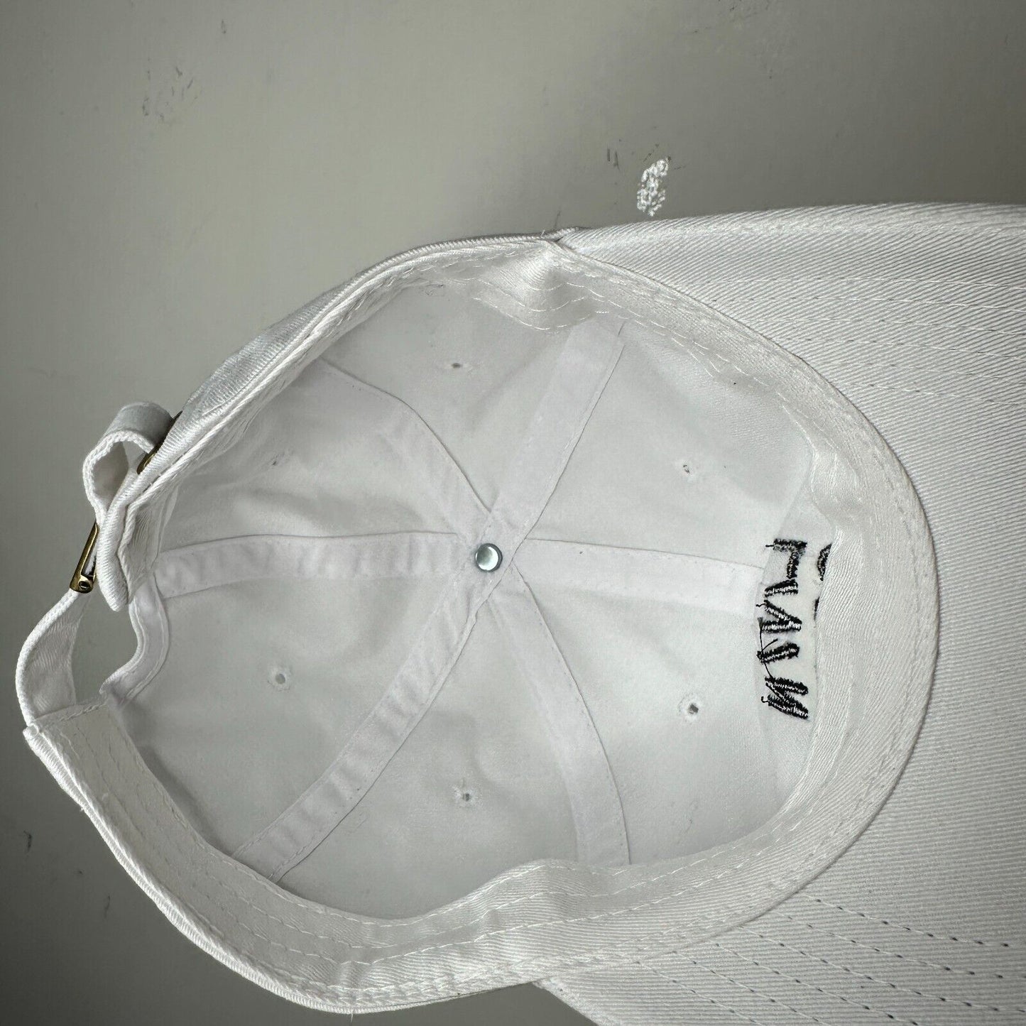 NWOT Livin Cool White Adjustable Baseball Cap Hat Black Livin Cool Graphic OS