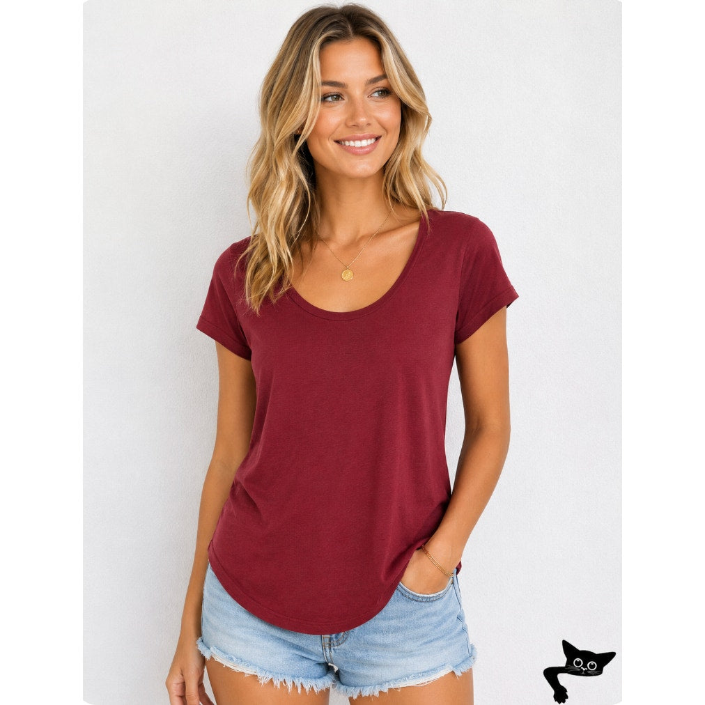 Lululemon Rusty Red Round Neck Short Sleeve Tee 4