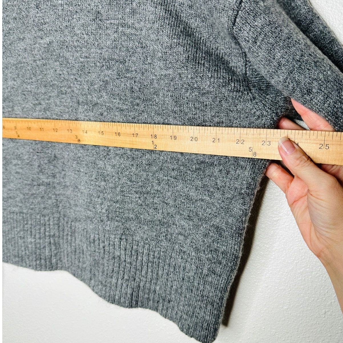 Zara Heather Gray Turtleneck Drop Shoulder Long Sleeve Sweater Jumper M