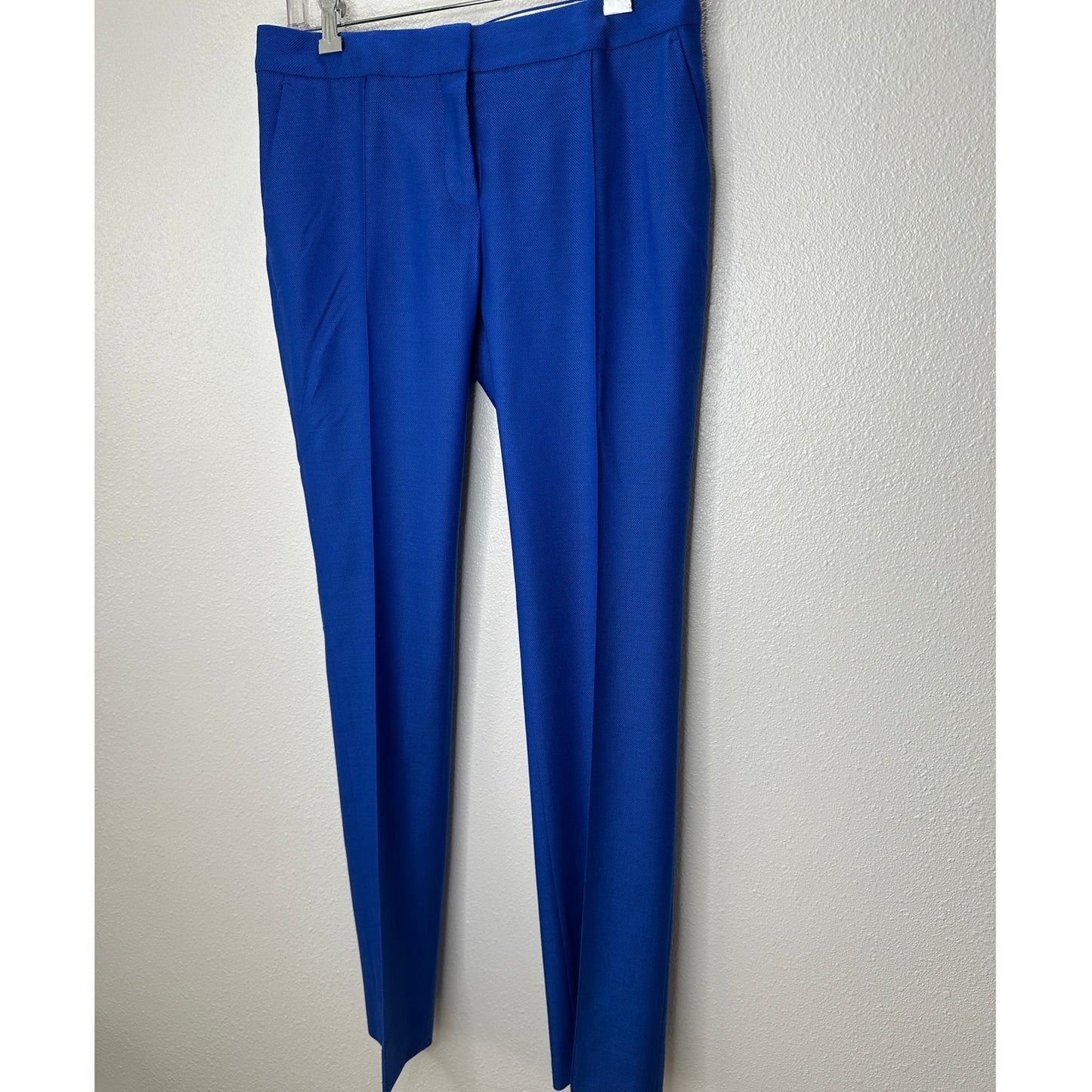 Stella McCartney Royal Blue Wool Knit Stitched Front Crease Slacks 42 / M